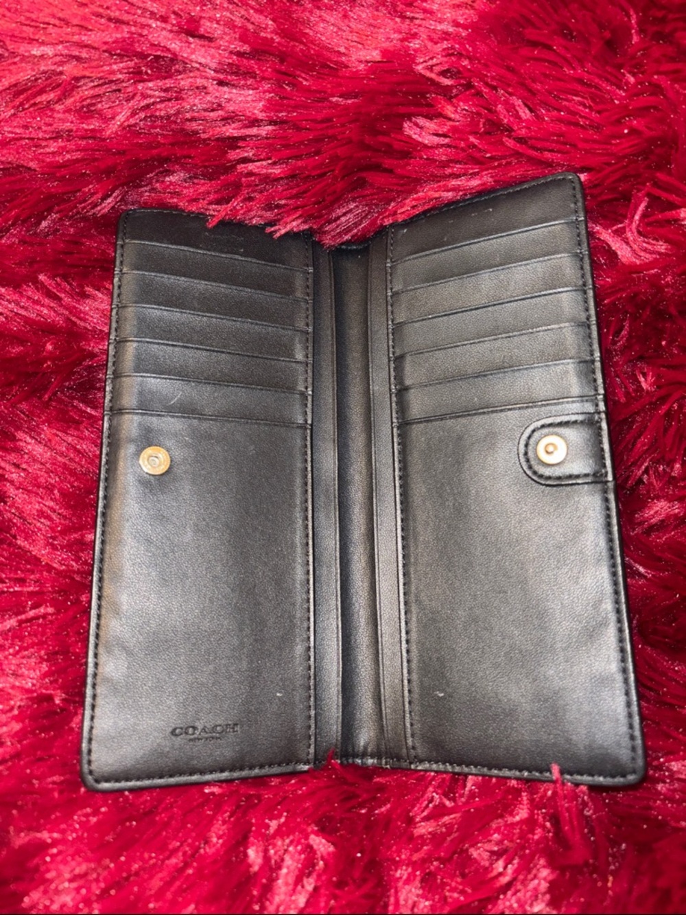 COACH Brown Signature Continental Wallet - Picture 3 of 3